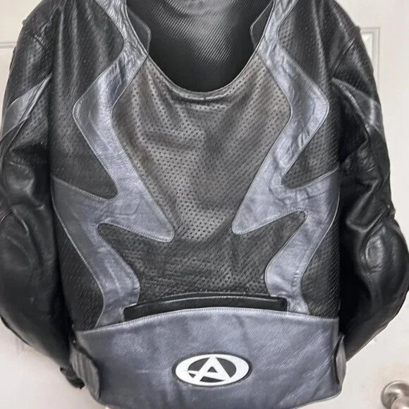 AGVSPORT BREEZE Real Leather Perforated Cycle 🏍️ Jacket w/ ARMOR💪 🛡️-Size 48 - Picture 5 of 12